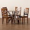 Baxton Studio Anila Modern and Contemporary Walnut Brown Finished Wood 5-Piece Dining Set 179-11388-10901-Zoro - alternate 8